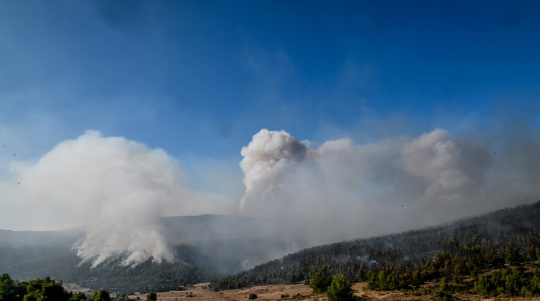 Καπνός από τα Βίλια έφτασε στην Κρήτη