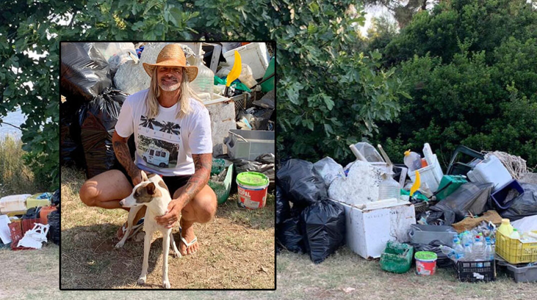 Ο τουρίστας από το εξωτερικό που μάζεψε σκουπίδια από παραλία σε Χαλκιδική