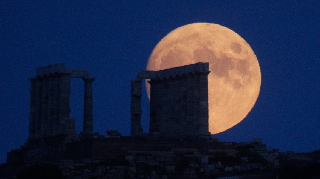 Πανσέληνος Αυγούστου 2021: Μία ημέρα πριν την πανσέληνο στο Σούνιο