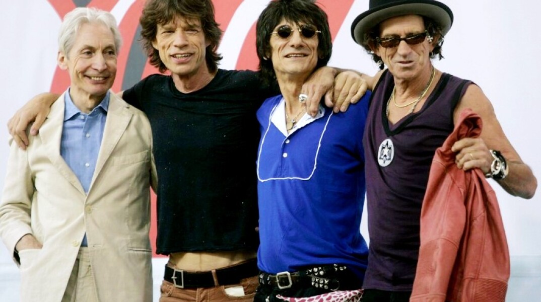 Τα μέλη του βρετανικού συγκροτήματος Rolling Stones (από αριστερά): Charlie Watts, Mick Jagger, Ron Woods and Keith Richardsr - Νέα Υόρκη, Μάιος του 2005 © EPA / ANDREW GOMBERT