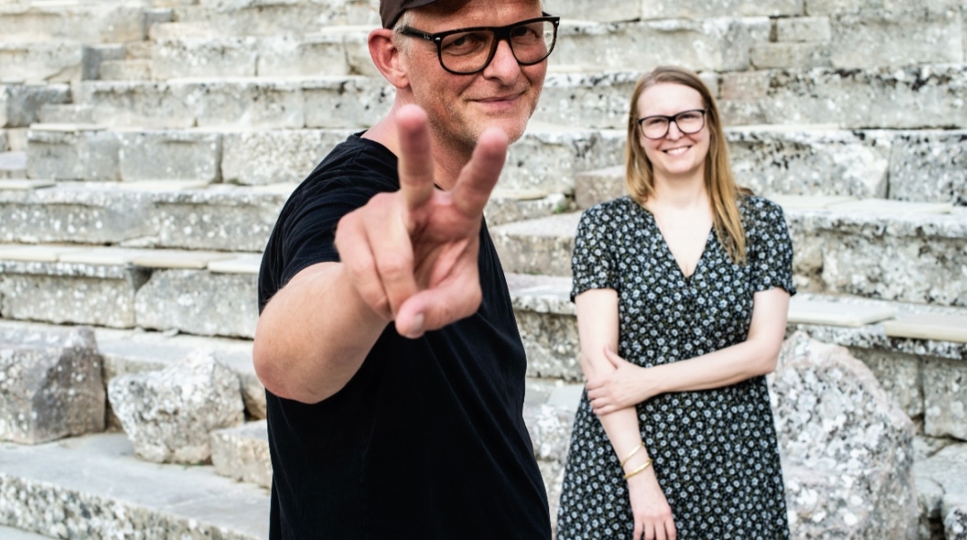 Ο Τόμας Οστερμάγερ και η Μάγια Τσάντε στην Επίδαυρο