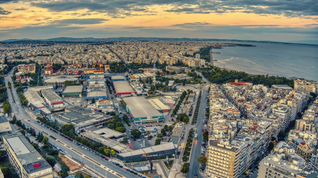 Πανοραμική εικόνα του κέντρου της Θεσσαλονίκης