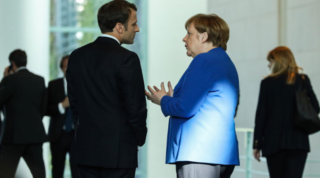 Εμανουέλ Μακρόν και Άνγκελα Μέρκελ