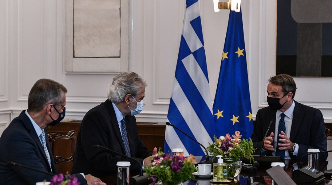 ΣΥΣΚΕΨΗ ΥΠΟ ΤΟΝ ΠΡΩΘΥΠΟΥΡΓΟ ΚΥΡ. ΜΗΤΣΟΤΑΚΗ ΜΕ ΤΗΝ ΣΥΜΜΕΤΟΧΗ ΤΟΥ ΥΠ. ΚΛΙΜΑΤΙΚΗΣ ΚΡΙΣΗΣ ΚΑΙ ΠΟΛΙΤΙΚΗΣ ΠΡΟΣΤΑΣΙΑΣ ΧΡ. ΣΤΥΛΙΑΝΙΔΗ ΚΑΙ ΤΟΥ ΥΦΥΠ. ΕΥΑΓ. ΤΟΥΡΝΑ 