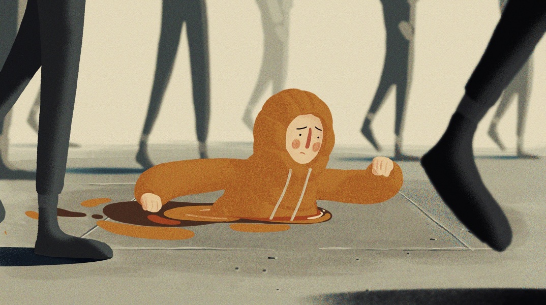 Animation που απεικονίζει φιγούρα που βγαίνει από υπόνομο