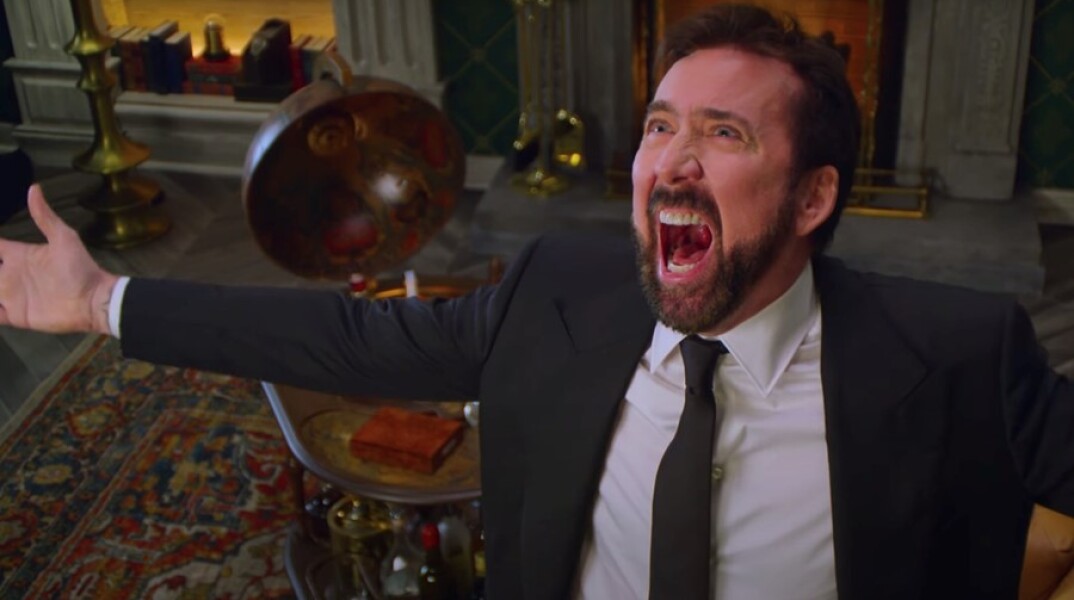 Ο ηθοποιός Νίκολας Κέιτζ σε στιγμή που φωνάζει