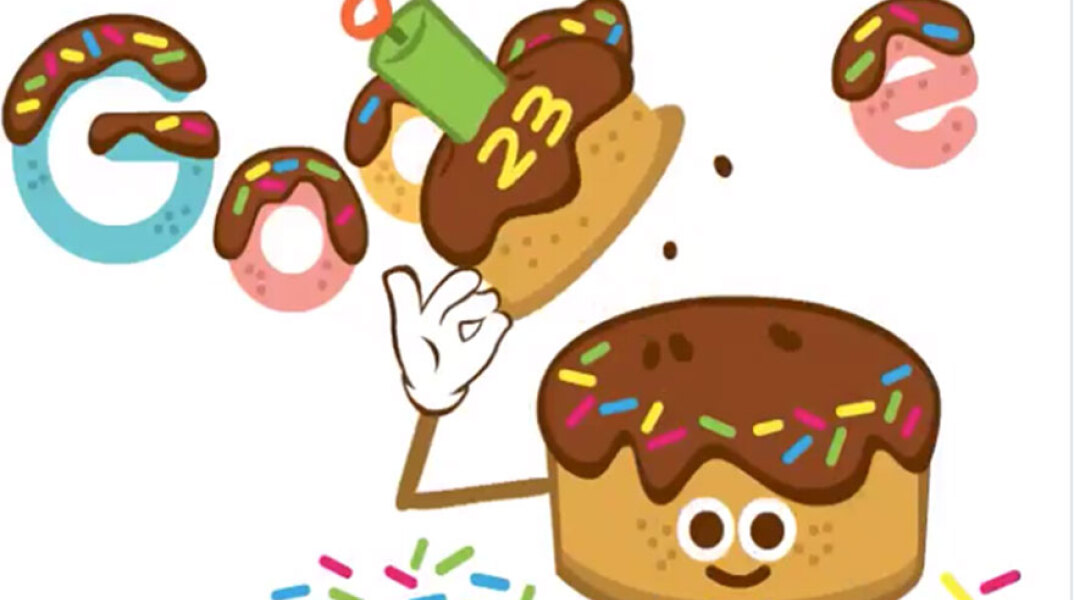 Το doodle της Google για τα 23 χρόνια λειτουργίας της κορυφαίας μηχανής αναζήτησης