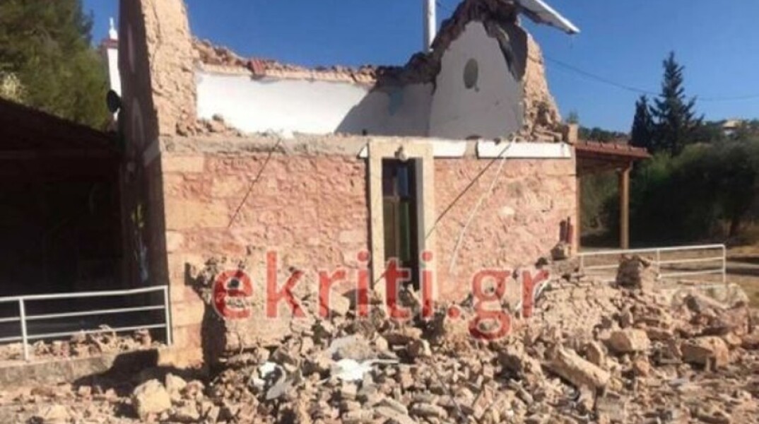 Κατέρρευσε τρούλος εκκλησίας στην Κρήτη μετά τον σεισμό - Ένας νεκρός