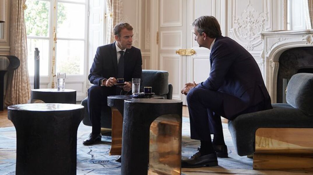 Κυριάκος Μητσοτάκης και Εμανουέλ Μακρόν 
