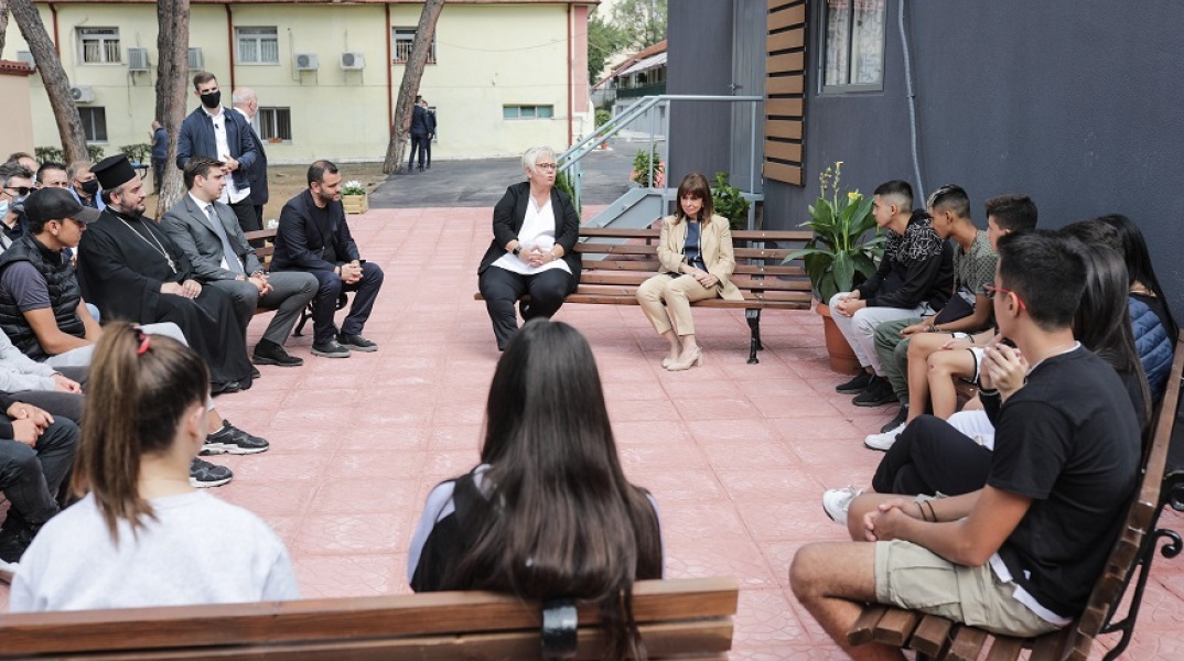 Κατερίνα Σακελλαροπούλου στο Κέντρο Νεότητας του Κέντρου Κοινωνικής Μέριμνας Κεντρικής Μακεδονίας