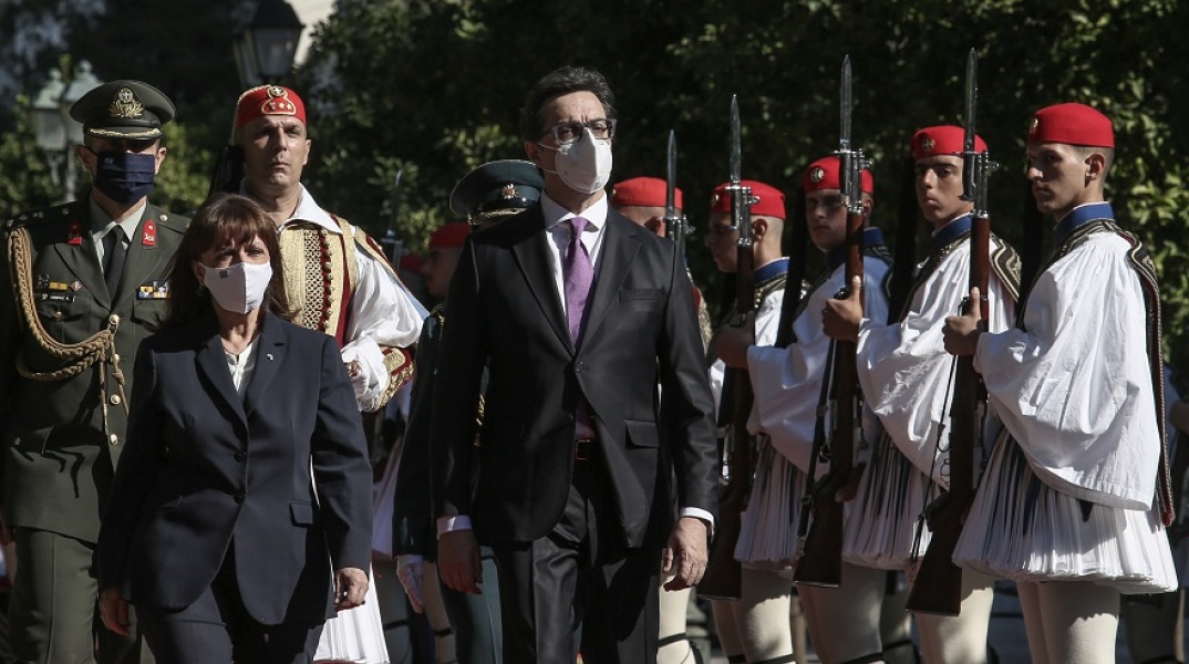 Συνάντηση της Προέδρου της Δημοκρατίας, Κατερίνας Σακελλαροπούλου, με τον Πρόεδρο της Δημοκρατίας της Βόρειας Μακεδονίας, Stevo Pendarovski