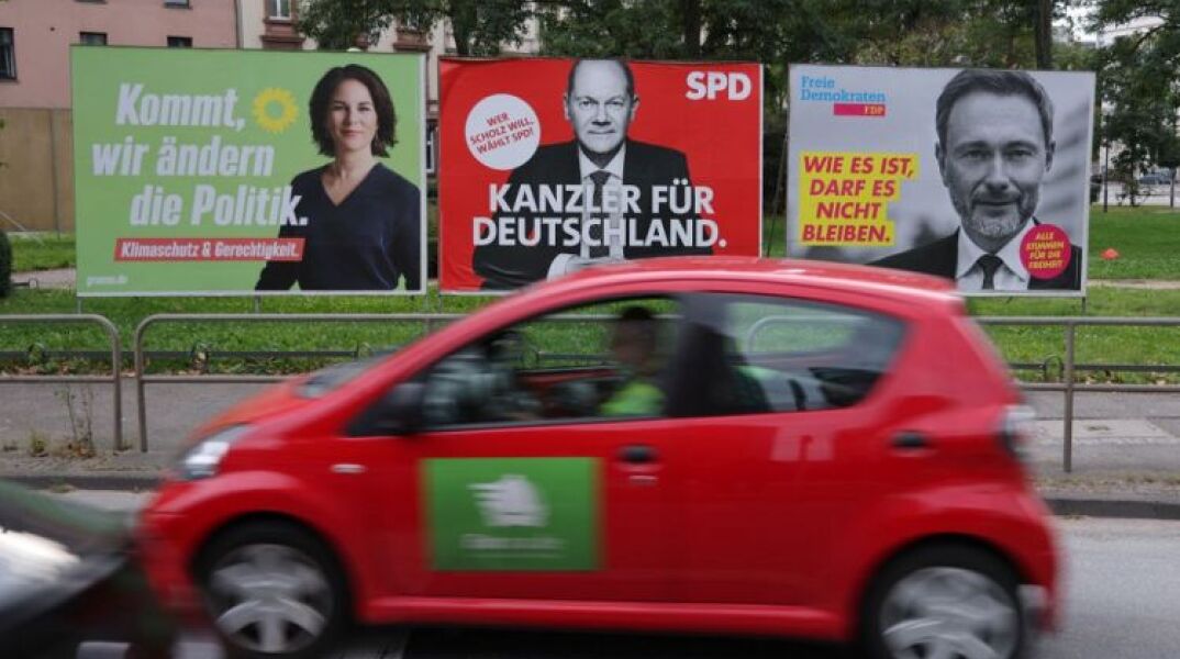 Πράσινοι Φιλελεύθεροι και Σοσιαλδημοκράτες σε αφίσες