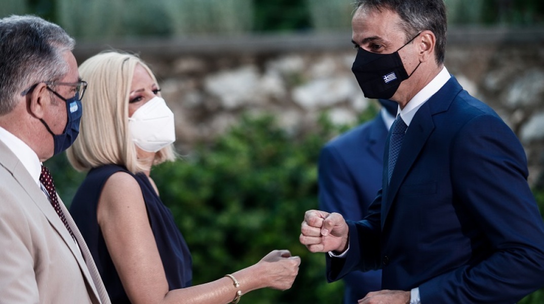 Επίσκεψη Κυριάκου Μητσοτάκη στη Φώφη Γεννηματά