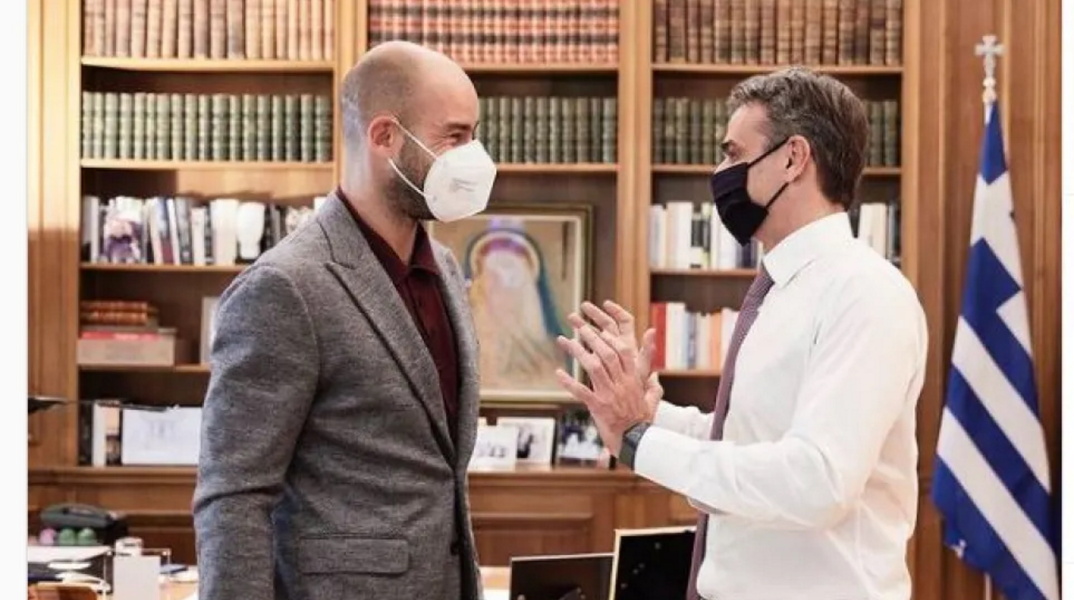 Ο Βασίλης Σπανούλης με τον Κυριάκο Μητσοτάκη