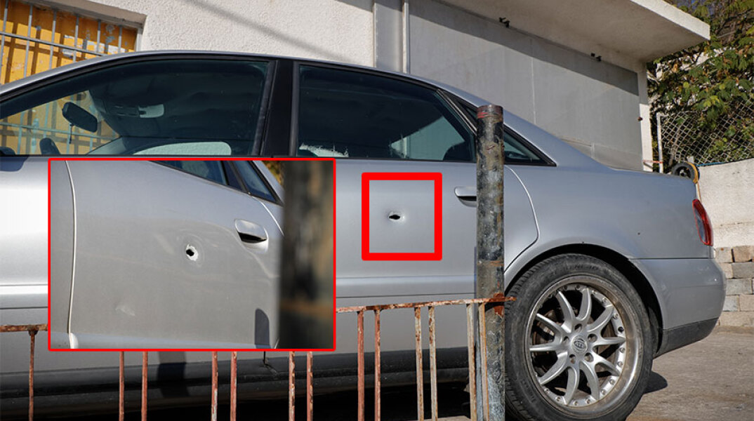 Πυροβολισμοί σε καταδίωξη στο Πέραμα με έναν νεκρό - Οι τρύπες από τις σφαίρες των αστυνομικών σε αυτοκίνητο