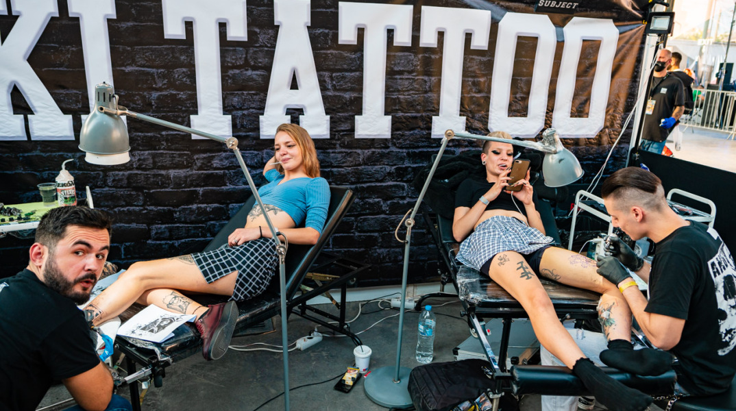 Στιγμιότυπο από το 5ο Athens Tattoo Expo. 