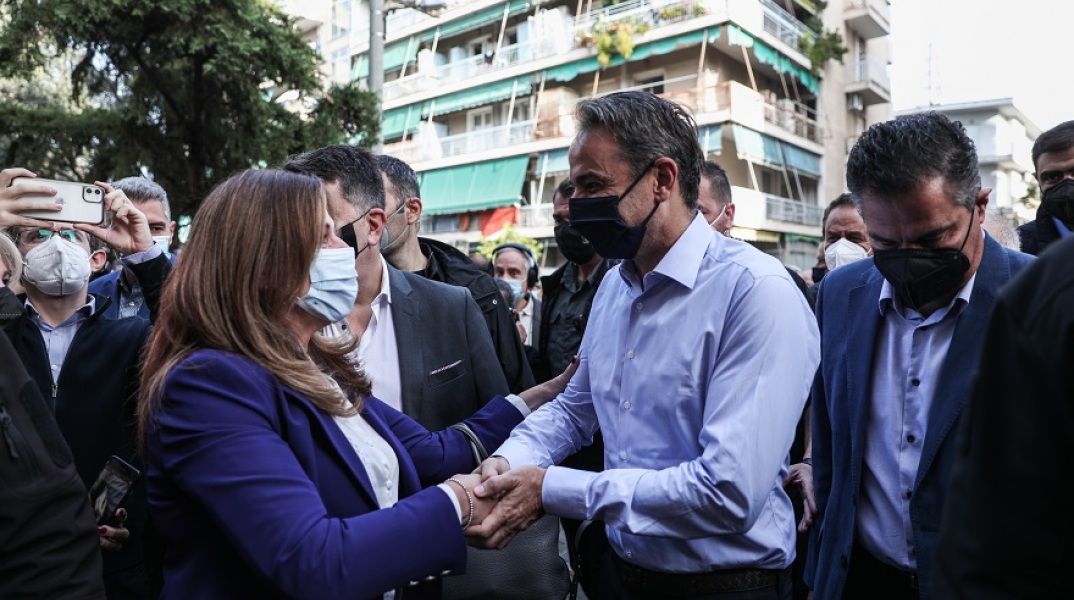 Στο Γαλάτσι για τις εσωκομματικές εκλογές ο Μητσοτάκης