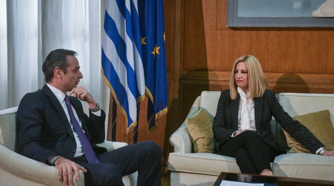 Ο Κυριάκος Μητσοτάκης και η Φώφη Γεννηματά