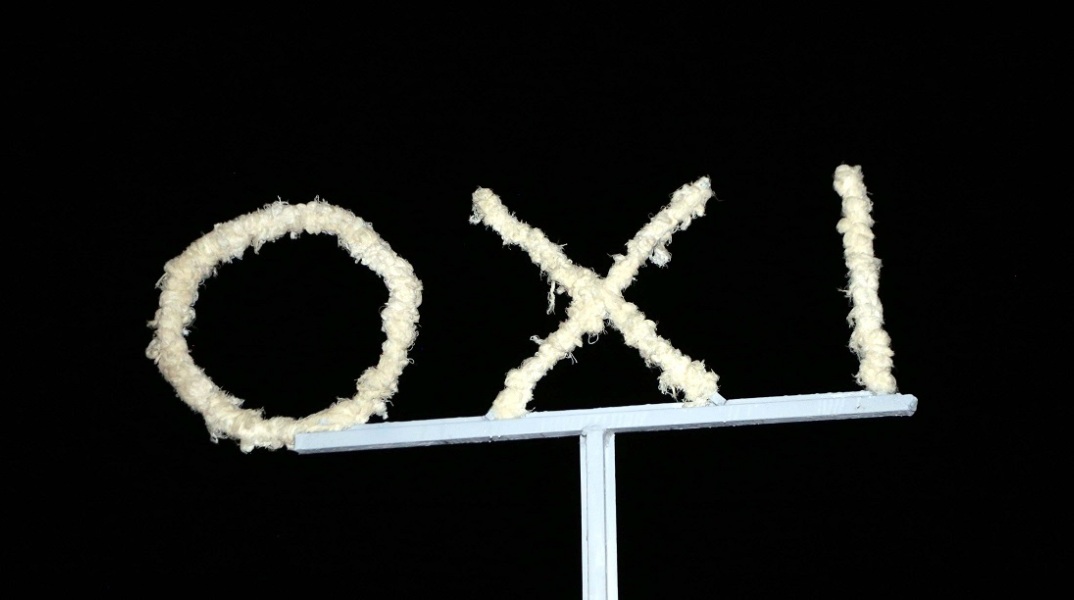 Επιγραφή με τη λέξη Όχι