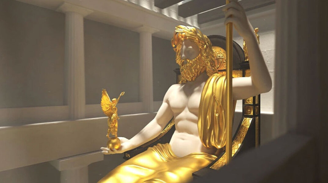 Το χρυσελεφάντινο άγαλμα του Δία στην Αρχαία Ολυμπία «ζωντανεύει» ξανά με την τεχνητή νοημοσύνη
