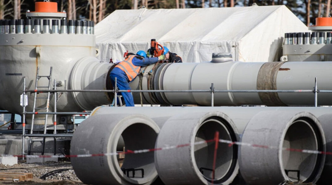 Εργασίες στον Nord Stream 2, τον αγωγό που μεταφέρει φυσικό αέριο από τη Ρωσία στη Γερμανία