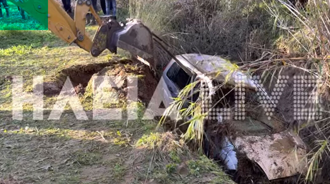 Νεκρός οδηγός στην Ηλεία από την κακοκαιρία - Το αυτοκίνητο που οδηγούσε, έπεσε σε ρέμα