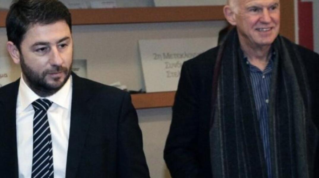 Ο Γιώργος Παπανδρέου και ο Νίκος Ανδρουλάκης