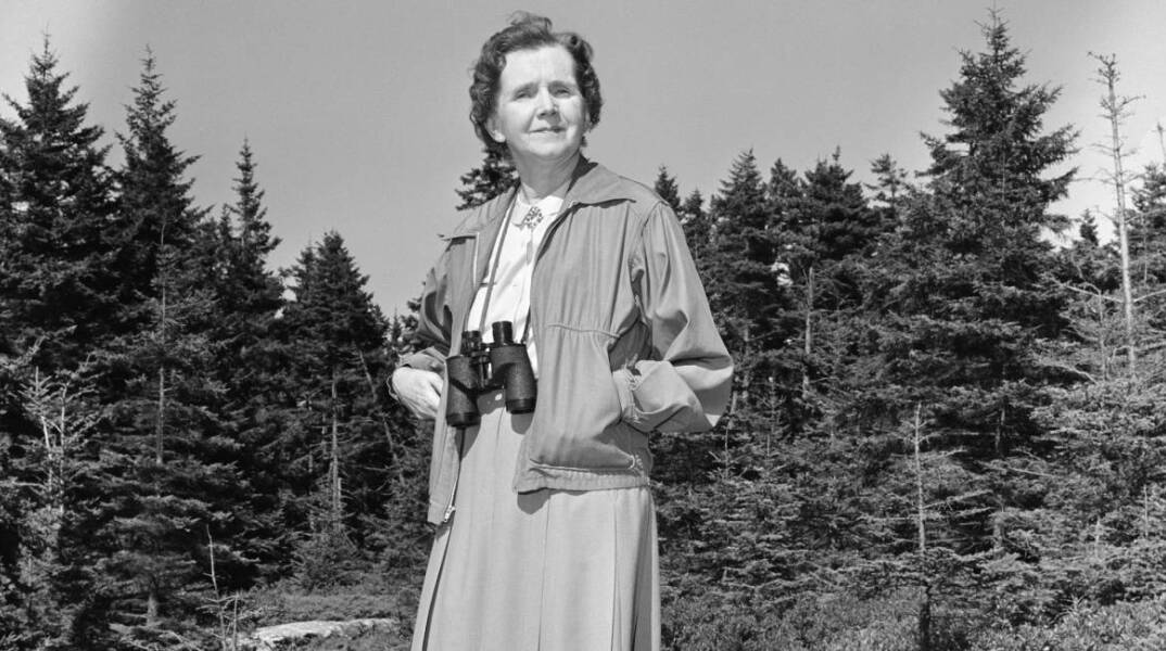 Η βιολόγος Ρέιτσελ Κάρσον στο εξοχικό της σπίτι  στο Boothbay Harbor στο Μέιν (4 Σεπτεμβρίου 1962)