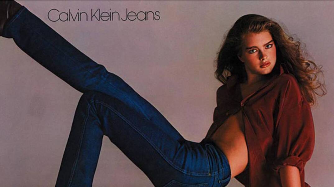 Η Μπρουκ Σιλντς σε διαφημιστική καμπάνια για την Calvin Klein τη δεκαετία του 1980