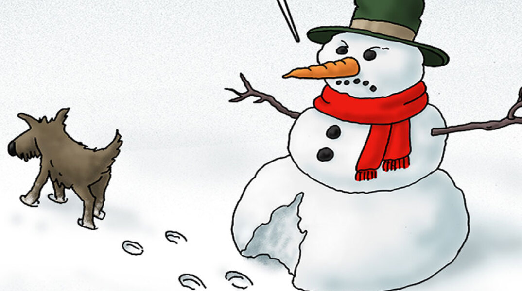 Το σκίτσο του Αρκά για την κακοκαιρία «Κάρμελ»