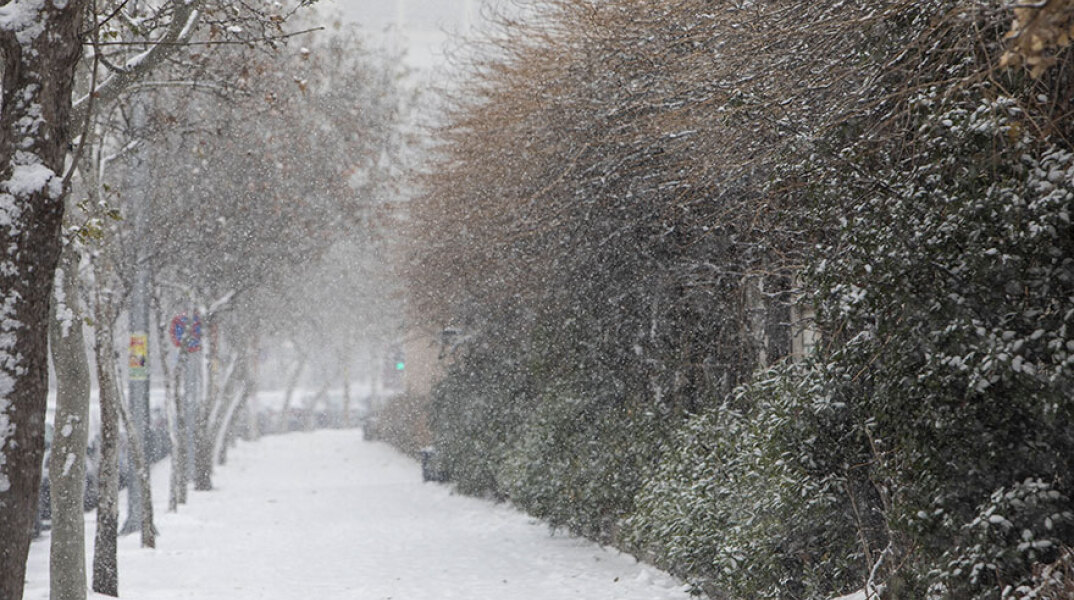 Χιόνια φέρνει η κακοκαιρία «Κάρμελ» σήμερα Σάββατο 18 Δεκεμβρίου 2021