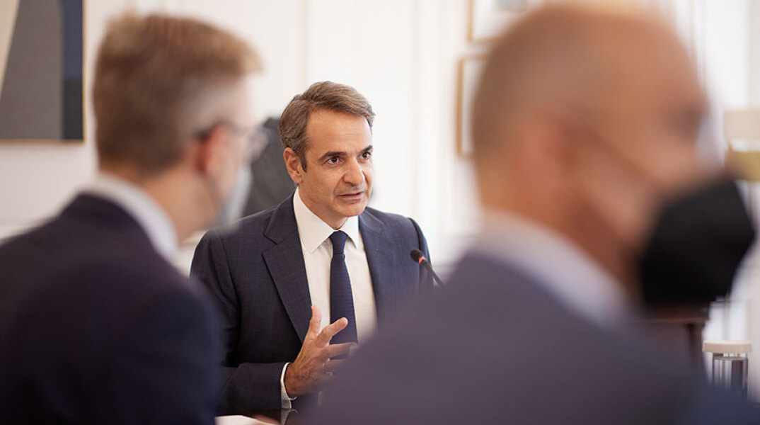 Ο πρωθυπουργός Κυριάκος Μητσοτάκης στο Υπουργικό Συμβούλιο