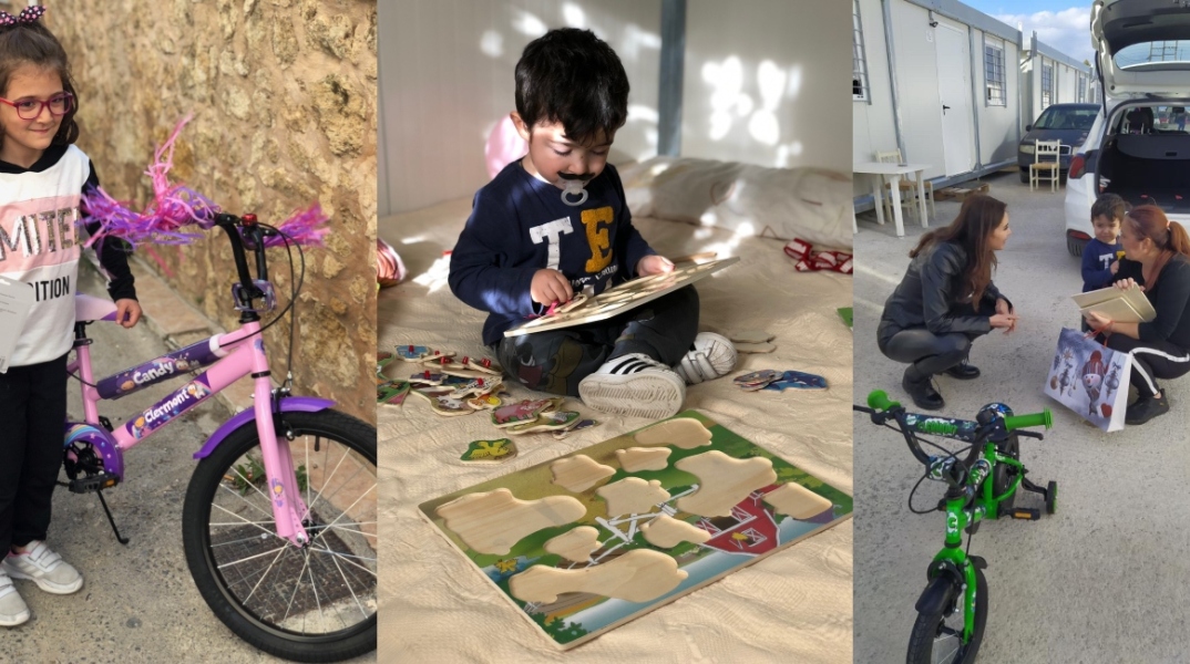 Στιγμιότυπα από τις ευχές δυο παιδιών που πραγματοποιήθηκαν στο Αρκαλοχώρι Κρήτης.