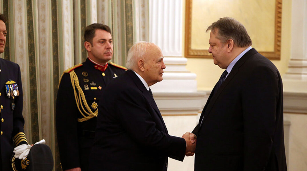 Eυάγγελος Βενιζέλος και Κάρολος Παπούλιας