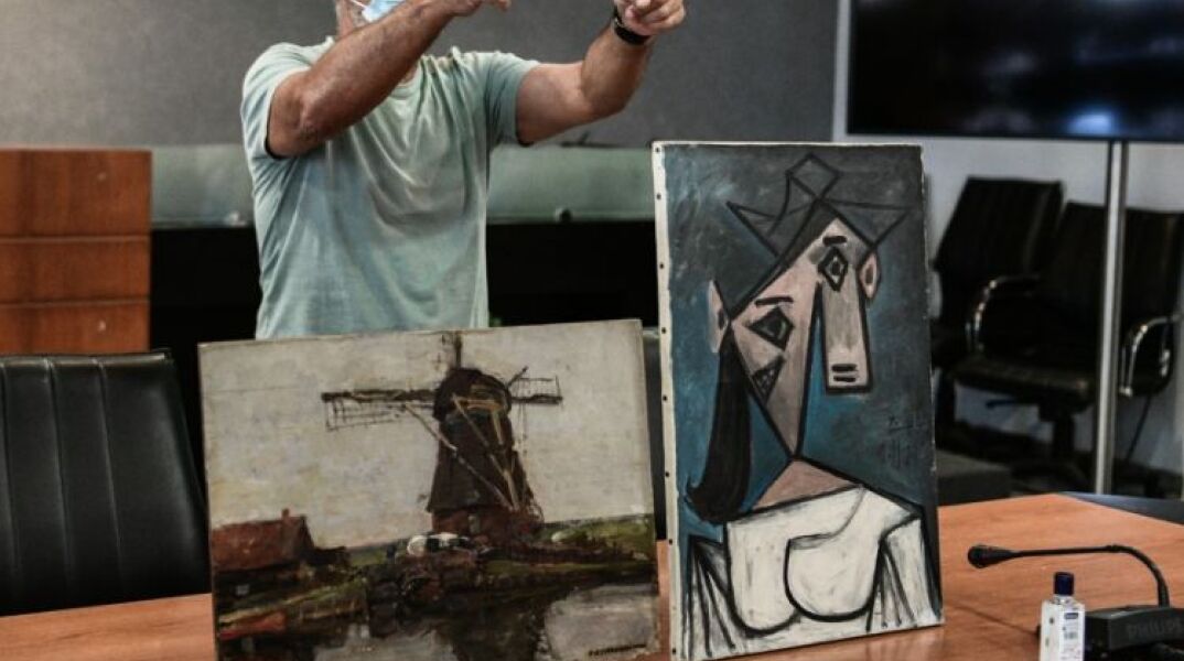 Οι πίνακες που εκλάπησαν το 2012 στη «ληστεία του αιώνα» © Eurokinissi / ΤΑΤΙΑΝΑ ΜΠΟΛΑΡΗ   