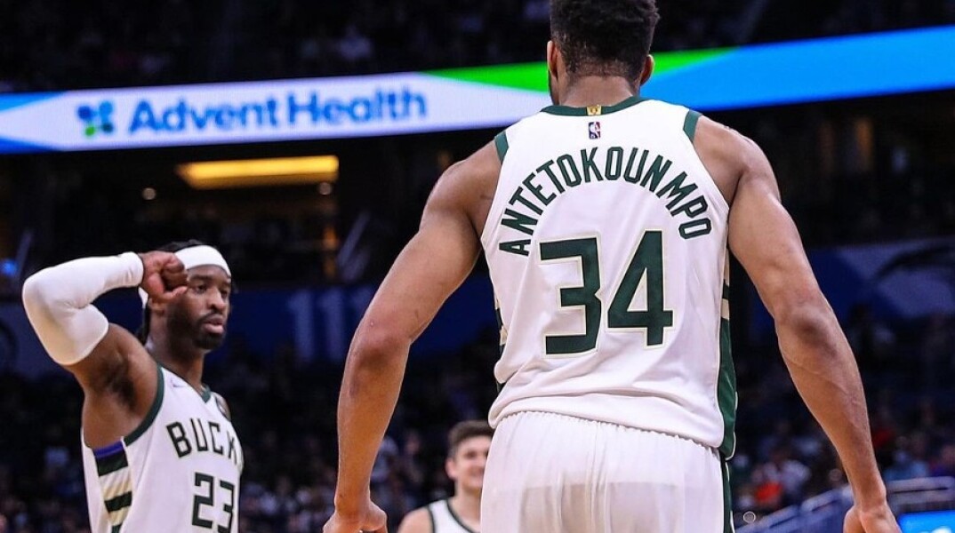 Ο Γιάννης Αντετοκούνμπο στη νίκη επί των Μάτζικ