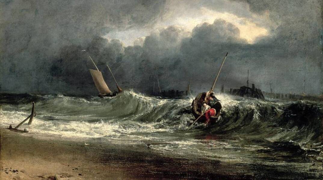 J.M.W. Turner, Fishermen upon a Lee-Shore in Squally Weather, 1802, Southampton City Art Gallery