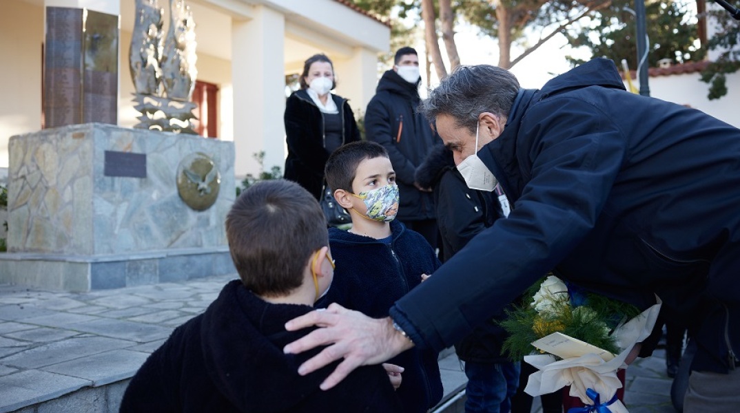 O Κυριάκος Μητσοτάκη στην τελετή Αγιασμού των Υδάτων στον Άγιο Ευστράτιο