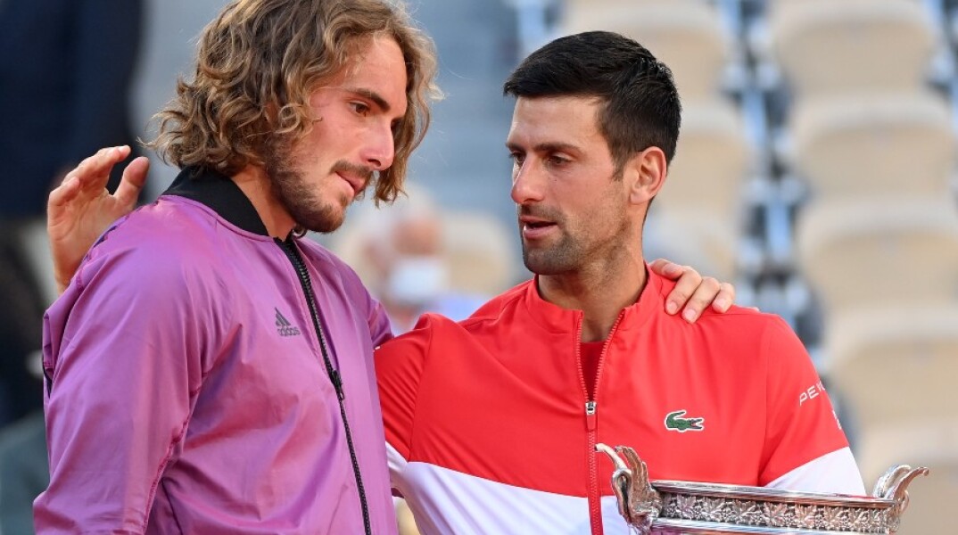 Ο Στέφανος Τσιτσιπάς και ο Νόβακ Τζόκοβιτς