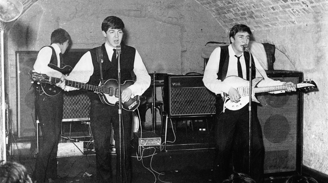 Οι Beatles στη σκηνή του Cavern Club, Λίβερπουλ, 22 Αυγούστου 1962