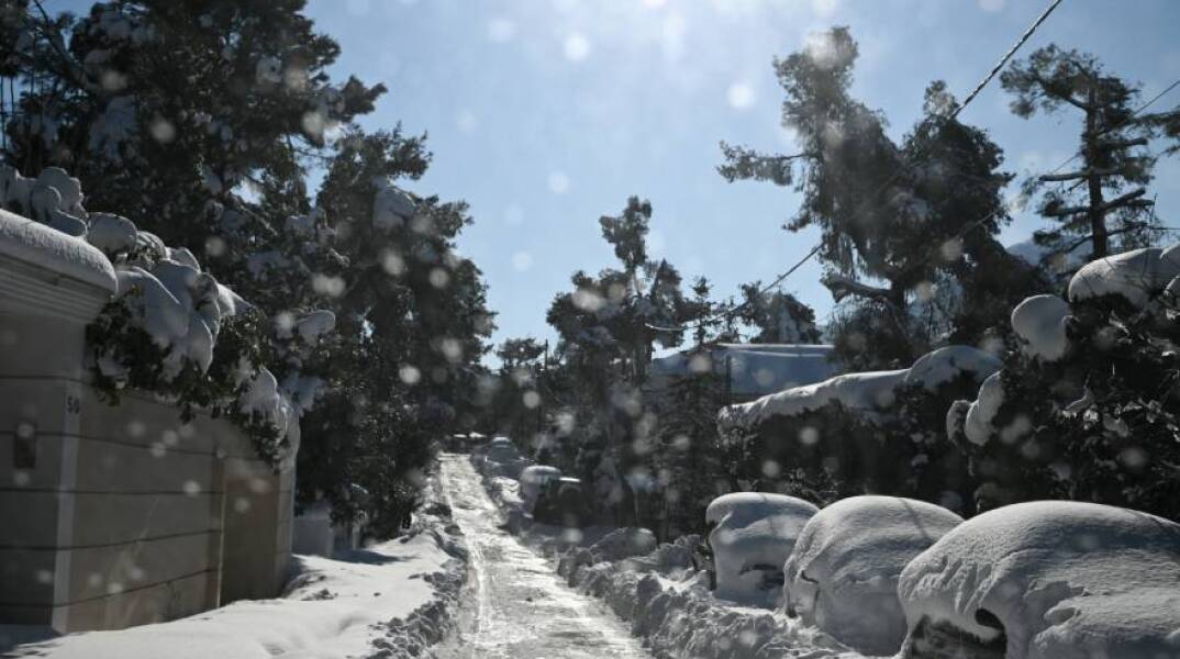 Κακοκαιρία «Ελπίδα» - Στιγμιότυπο από τον Διόνυσο