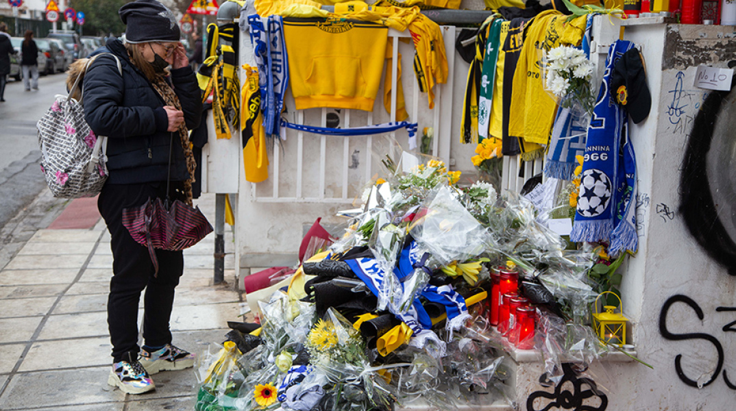 Το σημείο όπου δολοφονήθηκε ο Άλκης Καμπανός