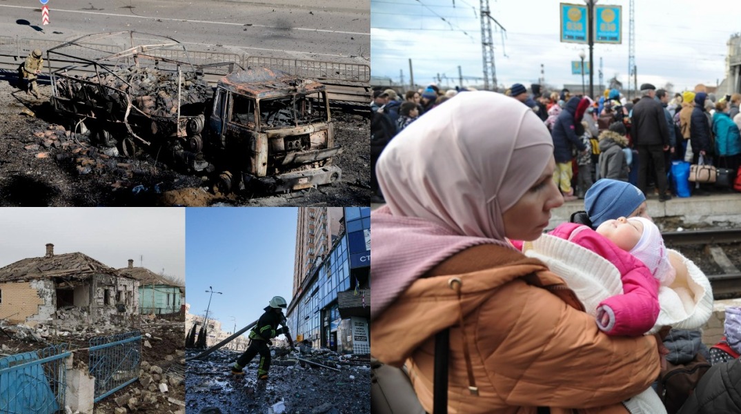 Ουκρανία: Εικόνες από την τρίτη ημέρα της ρωσικής εισβολής 