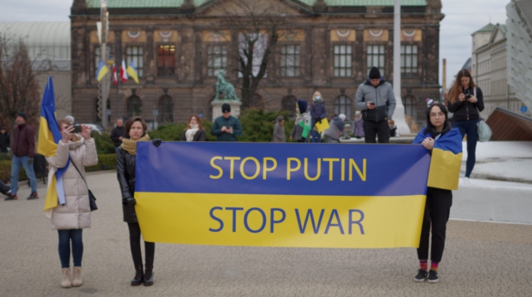 Διαρτυρία για τον πόλεμο στην Ουκρανία