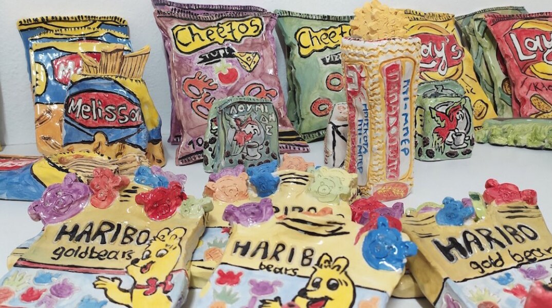 Έργα της Μαριλίας Κολυμπίρη από την έκθεση Basic Needs στο ΟΚ! Market της Φωκίωνος Νέγρη.