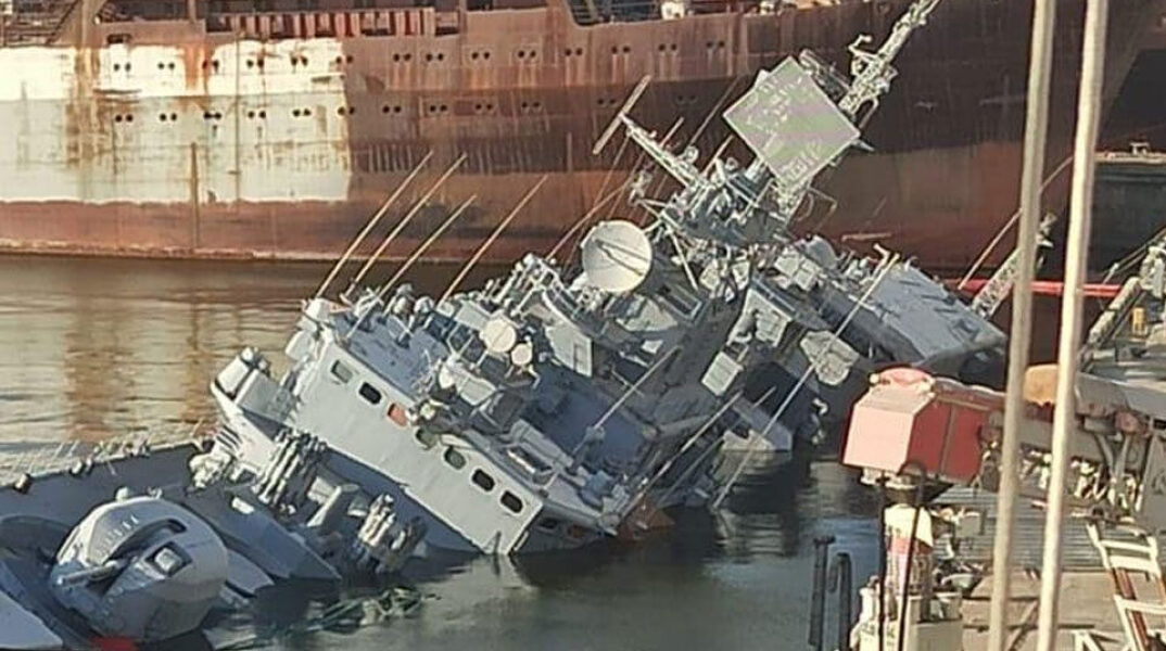 Η Ουκρανία βύθισε τη ναυαρχίδα του Πολεμικού Ναυτικού της για να μην πέσει στα χέρια της Ρωσίας
