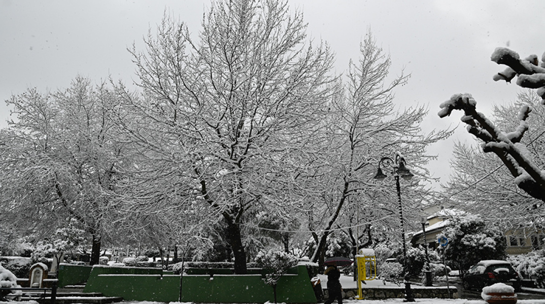 Κακοκαιρία «Φίλιππος»: Χιόνια στον Διόνυσο