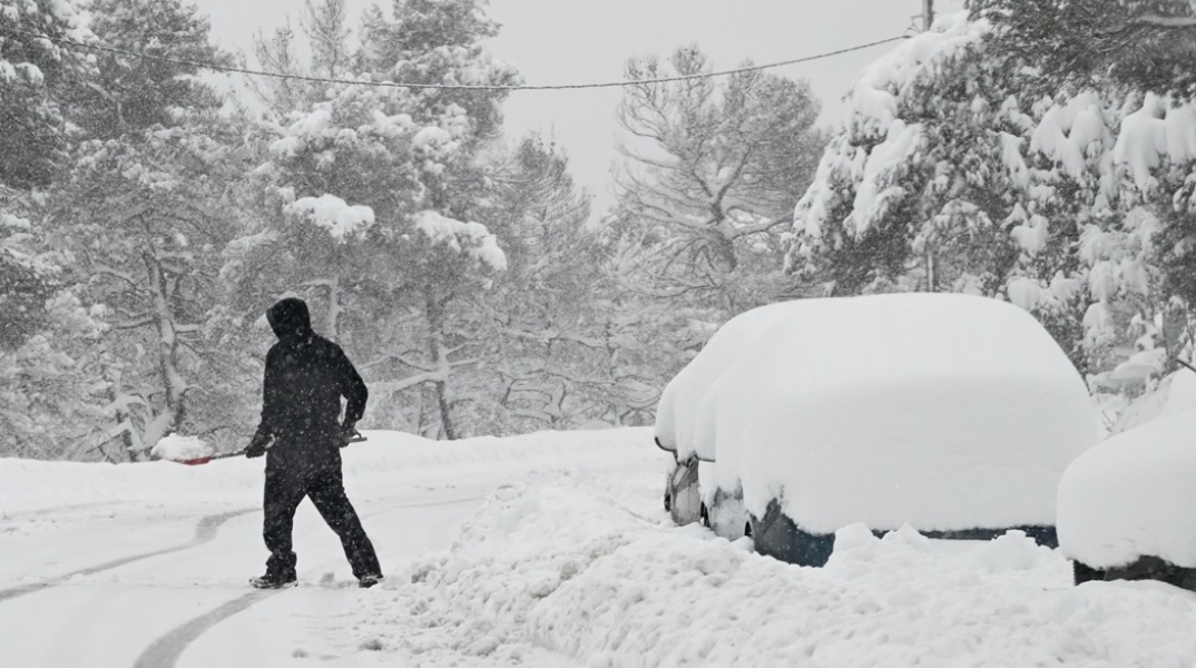 Χιόνια στις Αφίδνες Αττικής