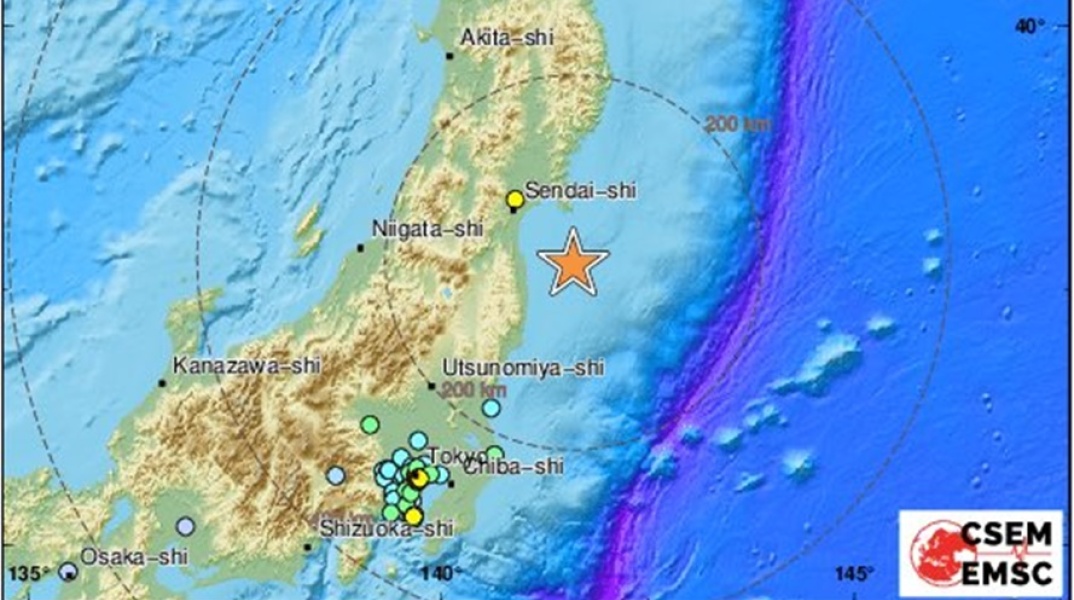 Σεισμός στην Ιαπωνία: Το επίκεντρο του σεισμού