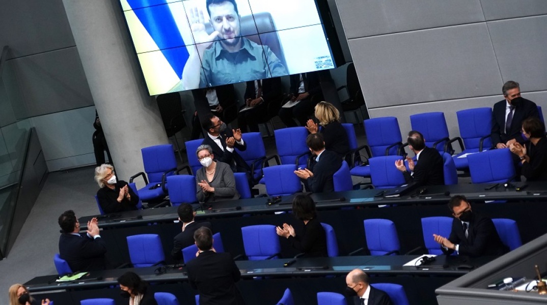 O Ζελένσκι μίλησε στη γερμανική βουλή 